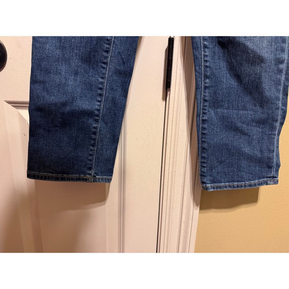 Lands’ End Mid Rise Crop Blue Denim Jeans Sz 4 - Picture 4 of 12